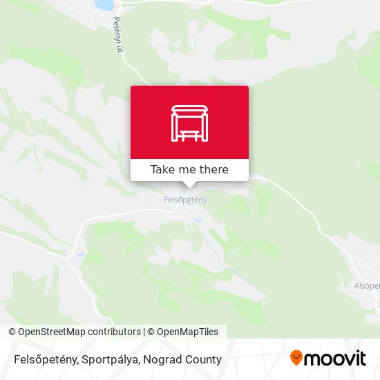 Felsőpetény, Sportpálya map