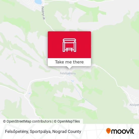 Felsőpetény, Sportpálya map