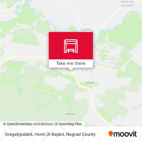 Drégelypalánk, Honti Út Bejáró map