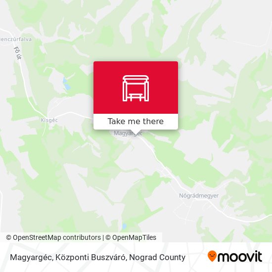 Magyargéc, Központi Buszváró map