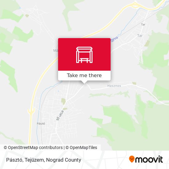 Pásztó, Tejüzem map