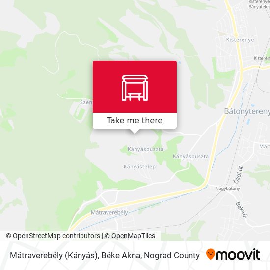 Mátraverebély (Kányás), Béke Akna map