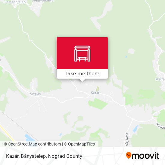 Kazár, Bányatelep map