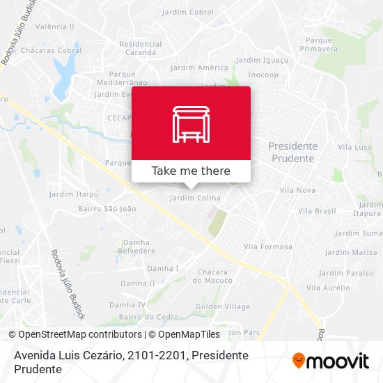 Mapa Avenida Luis Cezário, 2101-2201