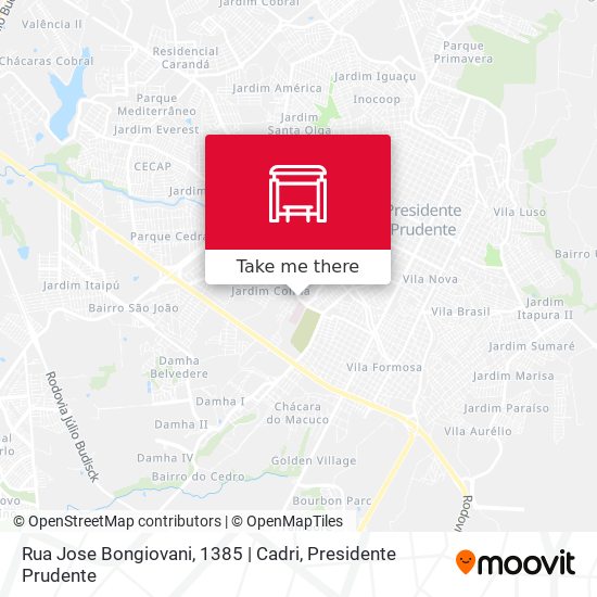 Rua Jose Bongiovani, 1385 | Cadri map