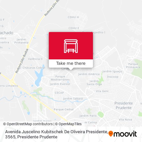 Avenida Juscelino Kubitschek De Oliveira Presidente, 3565 map