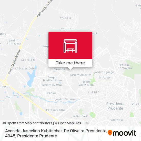 Avenida Juscelino Kubitschek De Oliveira Presidente, 4045 map