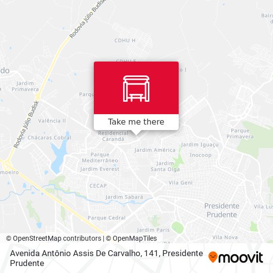 Mapa Avenida Antônio Assis De Carvalho, 141