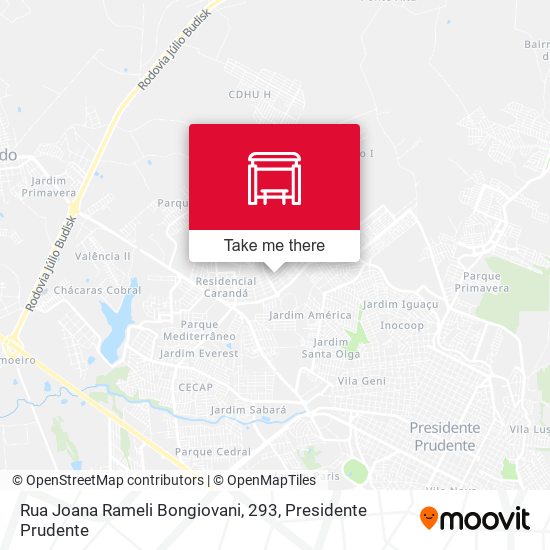Rua Joana Rameli Bongiovani, 293 map