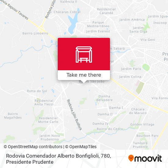 Rodovia Comendador Alberto Bonfiglioli, 780 map