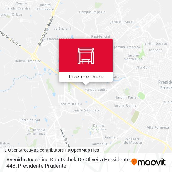 Mapa Avenida Juscelino Kubitschek De Oliveira Presidente, 448