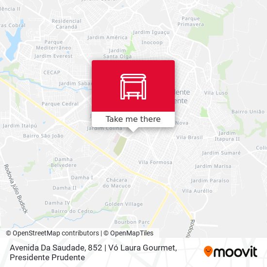 Avenida Da Saudade, 852 | Vó Laura Gourmet map