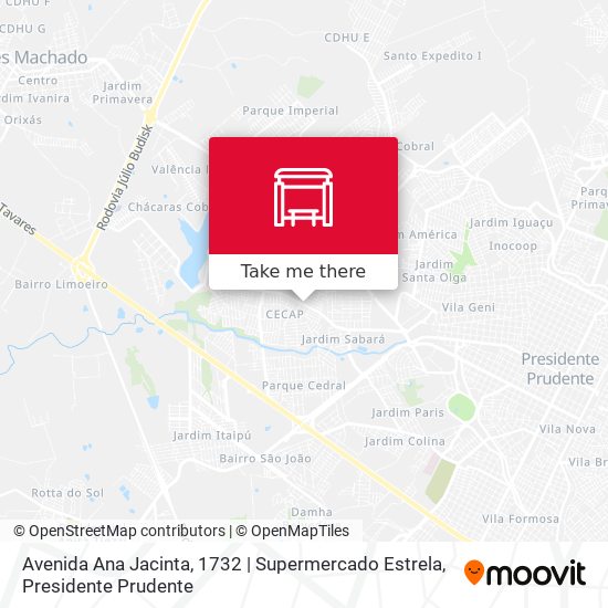 Avenida Ana Jacinta, 1732 | Supermercado Estrela map