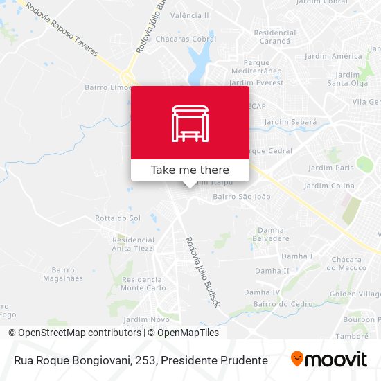Mapa Rua Roque Bongiovani, 253