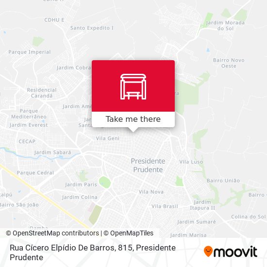 Mapa Rua Cícero Elpídio De Barros, 815