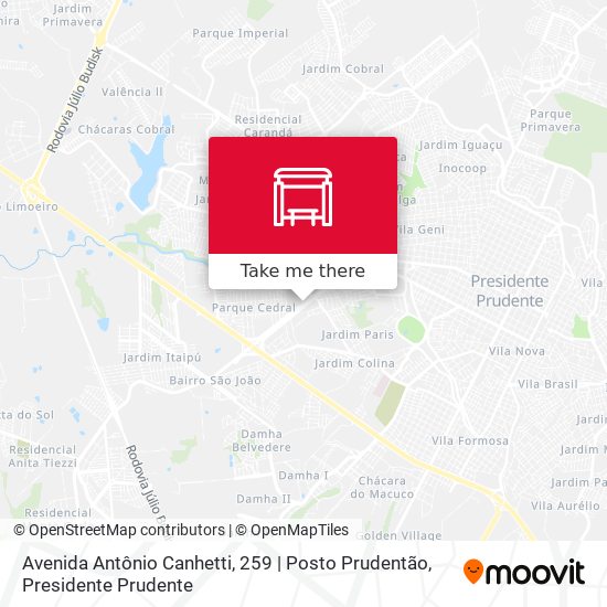 Avenida Antônio Canhetti, 259 | Posto Prudentão map