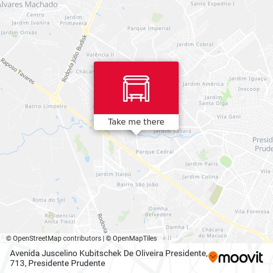 Avenida Juscelino Kubitschek De Oliveira Presidente, 713 map