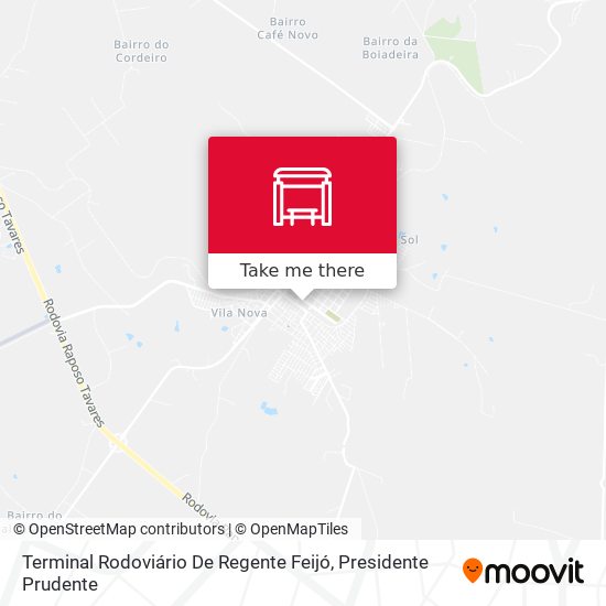 Mapa Terminal Rodoviário De Regente Feijó