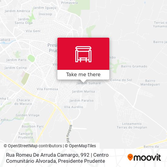 Mapa Rua Romeu De Arruda Camargo, 992 | Centro Comunitário Alvorada