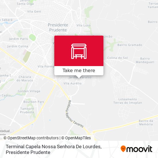 Terminal Capela Nossa Senhora De Lourdes map