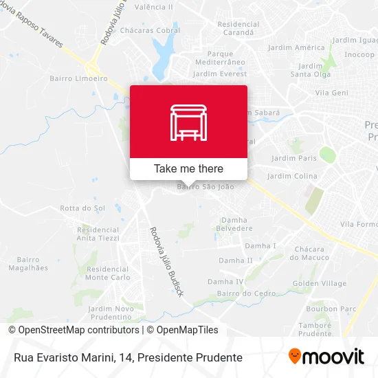 Rua Evaristo Marini, 14 map