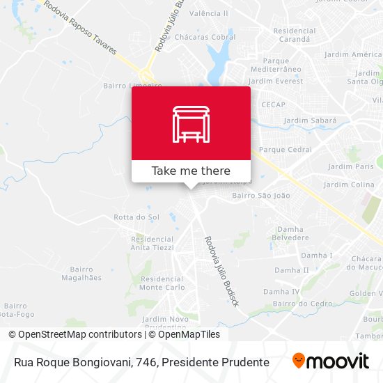 Mapa Rua Roque Bongiovani, 746