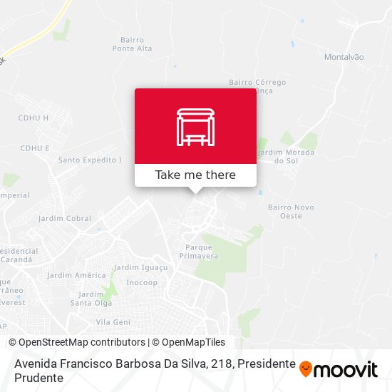 Avenida Francisco Barbosa Da Silva, 218 map