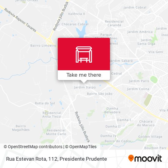 Mapa Rua Estevan Rota, 112