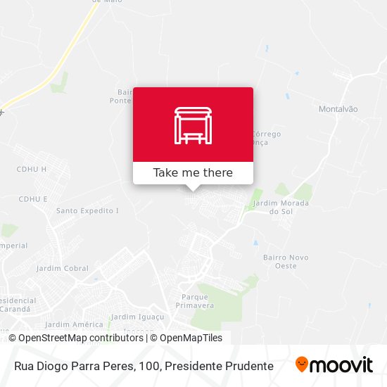 Mapa Rua Diogo Parra Peres, 100