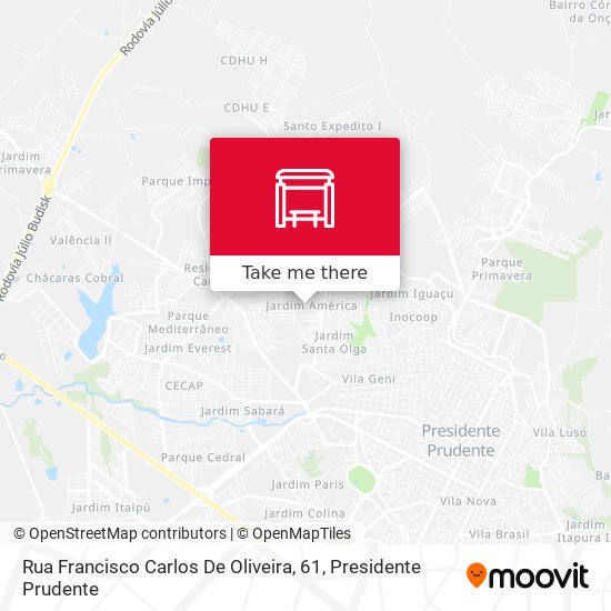 Mapa Rua Francisco Carlos De Oliveira, 61