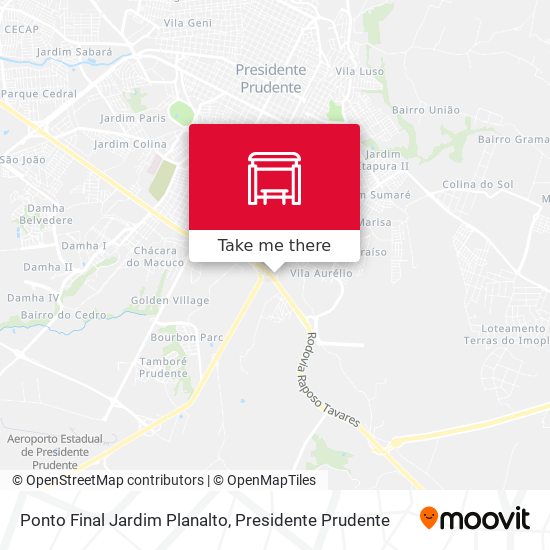 Ponto Final Jardim Planalto map