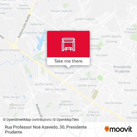 Mapa Rua Professor Noé Azevedo, 30