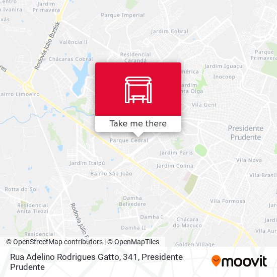 Rua Adelino Rodrigues Gatto, 341 map