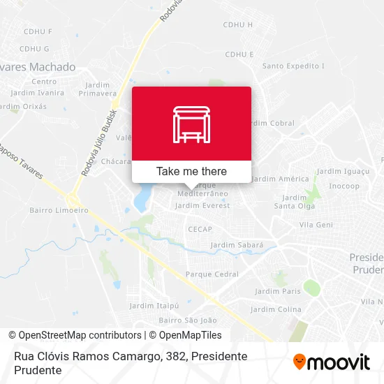 Rua Clóvis Ramos Camargo, 382 map