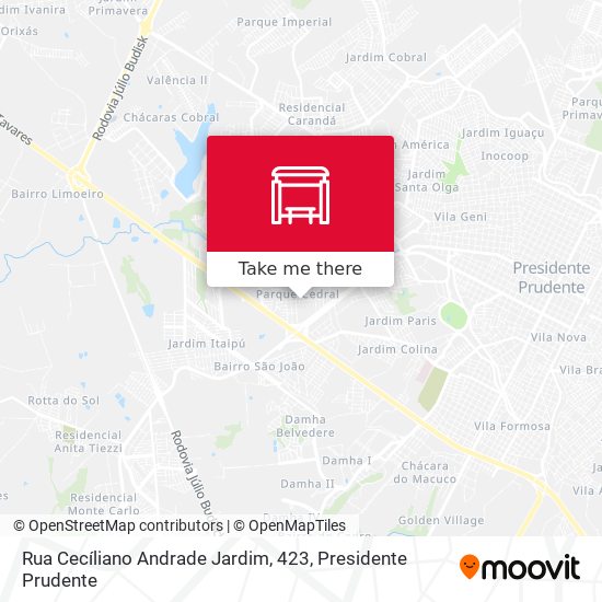 Rua Cecíliano Andrade Jardim, 423 map