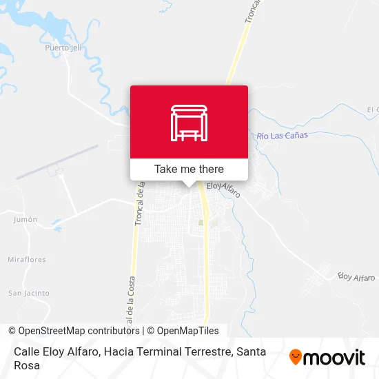 Mapa de Calle Eloy Alfaro, Hacia Terminal Terrestre