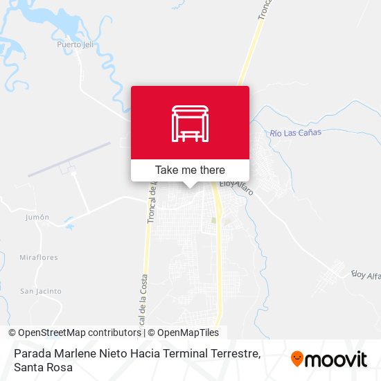 Mapa de Parada Marlene Nieto Hacia Terminal Terrestre