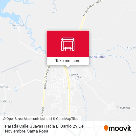 Mapa de Parada Calle Guayas Hacia El Barrio 29 De Noviembre