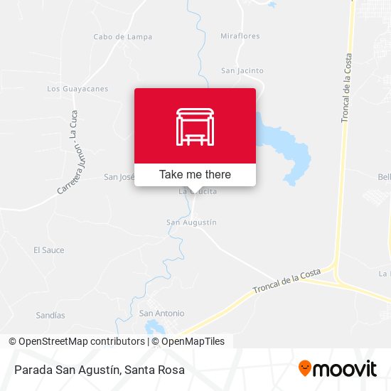 Parada San Agustín map