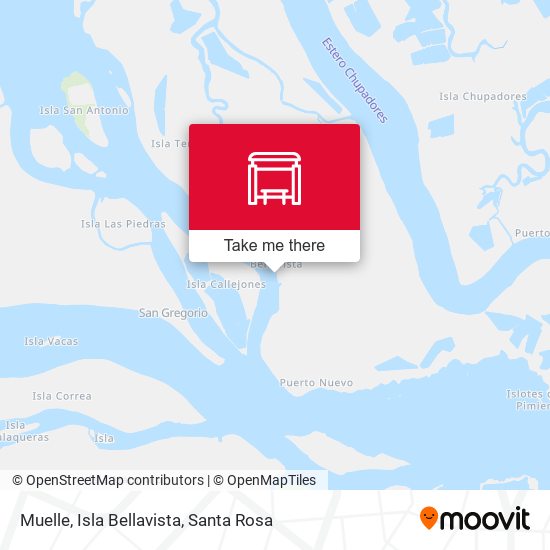 Muelle, Isla Bellavista map