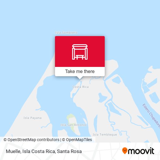 Mapa de Muelle, Isla Costa Rica