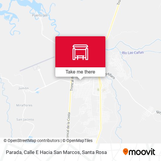 Mapa de Parada, Calle E Hacia San Marcos