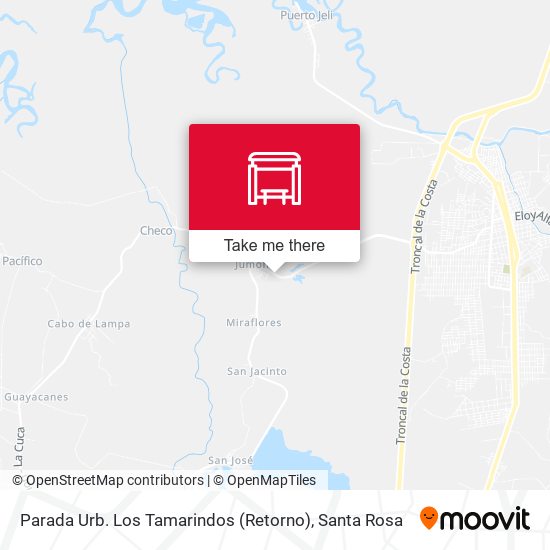 Mapa de Parada Urb. Los Tamarindos (Retorno)