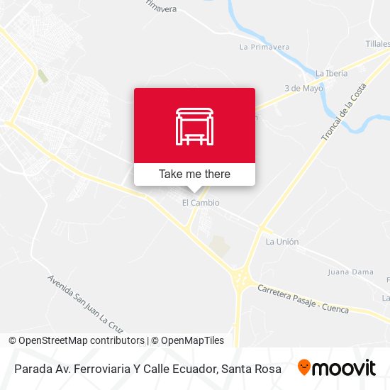 Mapa de Parada Av. Ferroviaria Y Calle Ecuador