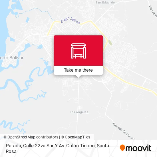 Mapa de Parada, Calle 22va Sur Y Av. Colón Tinoco