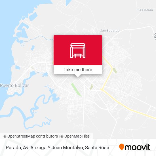 Mapa de Parada, Av. Arízaga Y Juan Montalvo