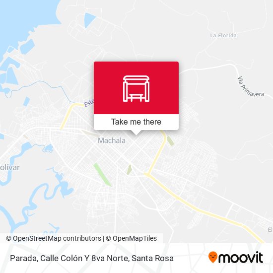 Parada, Calle Colón Y 8va Norte map