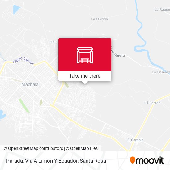 Mapa de Parada, Vía A Limón Y Ecuador