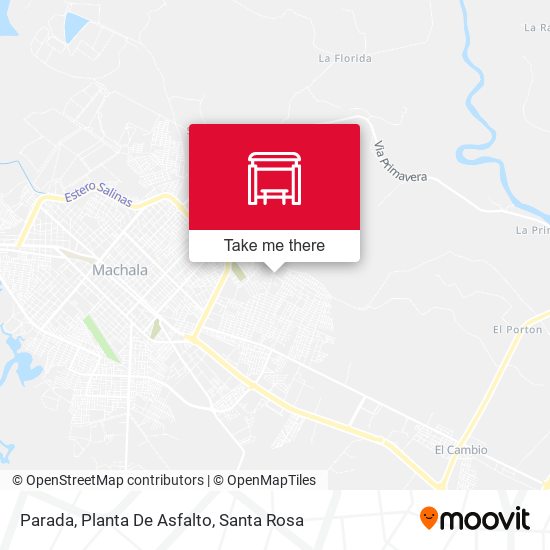 Mapa de Parada, Planta De Asfalto