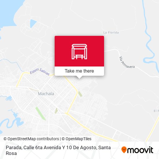 Mapa de Parada, Calle 6ta Avenida Y 10 De Agosto